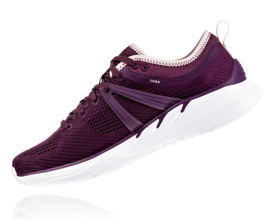 Running Shoes Womens - Hoka One One Tivra - Purple - RUQGZCX-25